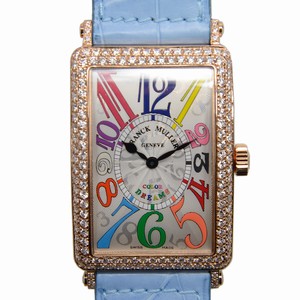 Franck Muller LONG ISLAND 1002 QZ COL DRM D (5N) Quartz 18kt Rose Gold & Diamonds Silver