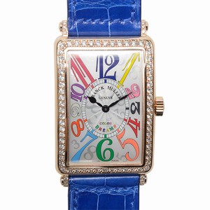 Franck Muller LONG ISLAND 1002 QZ COL DRM D 1R (5N) Quartz 18kt Rose Gold & Diamonds Silver