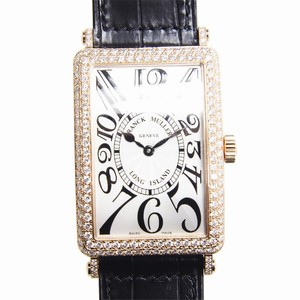Franck Muller LONG ISLAND 1002 QZ D (5N) Quartz 18kt Rose Gold & Diamonds Silver
