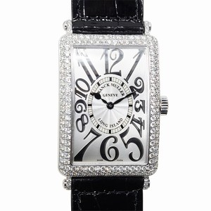 Franck Muller LONG ISLAND 1002 QZ D (OG) Quartz 18kt White Gold & Diamond Silver