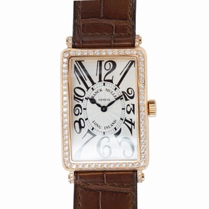Franck Muller LONG ISLAND 1002 QZ D 1R (5N) Quartz 18kt Rose Gold & Diamonds Silver