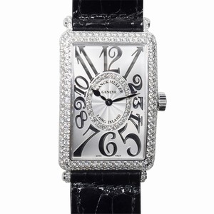 Franck Muller LONG ISLAND 1002 QZ D CD 1R (OG) Quartz 18kt White Gold & Diamond Silver