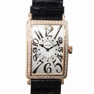 Franck Muller LONG ISLAND 1002 QZ REL D 1R (5N) Quartz 18kt Rose Gold & Diamonds Silver
