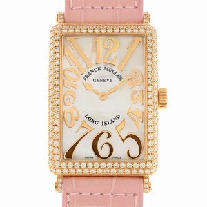 Franck Muller LONG ISLAND 1002 QZ REL MOP D (5N) Quartz 18kt Rose Gold & Diamonds White