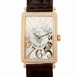 Franck Muller LONG ISLAND 1002 QZ REL MOP D (5N) Quartz 18kt Rose Gold & Diamonds White