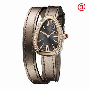Bulgari SERPENTI 102968 Quartz 18kt Rose Gold & Diamonds Black