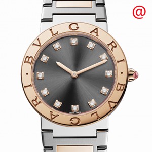 Bulgari BULGARI 103067 Quartz 18kt Rose Gold & Steel Gray