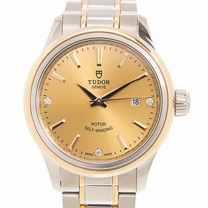 Tudor STYLE 12103-65013-369DI-CH Automatic 18kt Gold & Steel Gold
