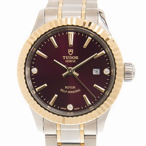 Tudor STYLE 12113-65013-369DI-PUR Automatic 18kt Gold & Steel Deep Purple 