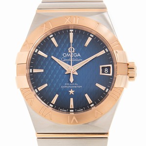 Omega CONSTELLATION 123.20.38.21.03.001 Automatic 18kt Rose Gold & Steel Blue 