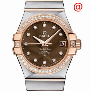 Omega CONSTELLATION 123.25.35.20.63.001 Automatic 18kt Rose Gold & Steel Brown 