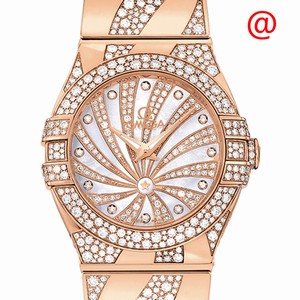 Omega CONSTELLATION 123.55.27.60.55.011 Quartz 18kt Rose Gold & Diamonds White