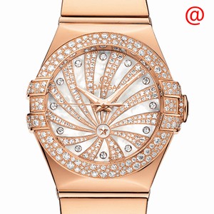 Omega CONSTELLATION 123.55.31.20.55.010 Automatic 18kt Rose Gold & Diamonds White
