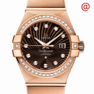Omega CONSTELLATION 123.55.31.20.63.001 Automatic 18kt Rose Gold & Diamonds Brown 