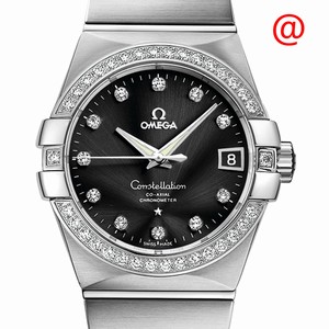Omega CONSTELLATION 123.55.38.21.51.001 Automatic 18kt White Gold & Diamond Black