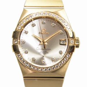 Omega CONSTELLATION 123.55.38.21.52.002 Automatic 18kt Gold & Diamond Silver