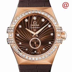 Omega CONSTELLATION 123.58.35.20.63.001 Automatic 18kt Rose Gold & Diamonds Brown 