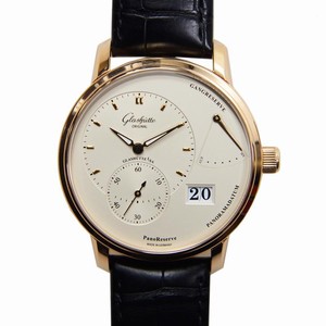 Glashutte PANO 1-65-01-25-15-04 Manual Wind 18kt Rose Gold Silver