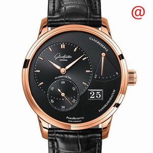 Glashutte PANO 1-65-01-29-15-30 Manual Wind 18kt Rose Gold Black