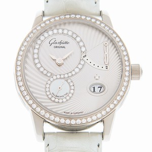 Glashutte LADIES 1-65-01-50-50-04 Manual Wind 18kt White Gold & Diamond Silver