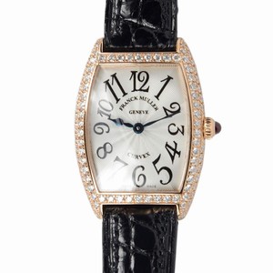 Franck Muller CINTREE CURVEX 1752 QZ D (5N) Quartz 18kt Rose Gold & Diamonds Silver