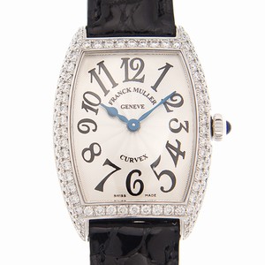 Franck Muller CINTREE CURVEX 1752 QZ D (AC) Quartz Stainless Steel & Diamonds Silver