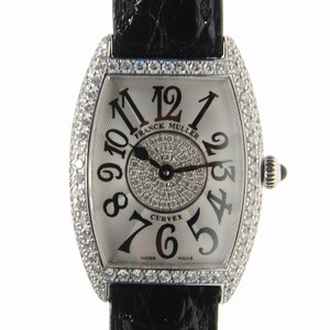 Franck Muller CINTREE CURVEX 1752 QZ D 1P (OG) Quartz 18kt White Gold & Diamond Silver