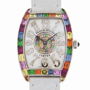 Franck Muller CINTREE CURVEX 1752 QZ REL QTR SAI BAG 1P BAG (AC) Quartz Stainless Steel & Diamonds White