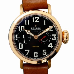 Zenith PILOTS 18.2420.5011/21.C723 Manual Wind 18kt Rose Gold Black