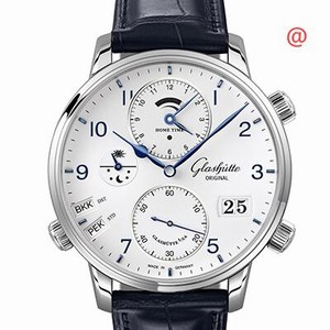 Glashutte SENATOR COSMOPOLITE 1-89-02-03-02-30 Manual Wind Stainless Steel Silvery & White