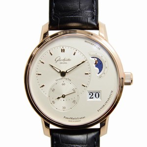 Glashutte PANO 1-90-02-45-35-05 Automatic 18kt Rose Gold Silvery & White