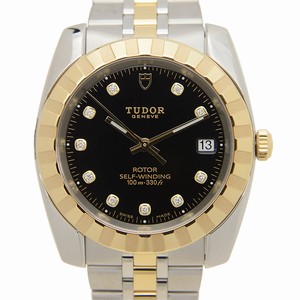 Tudor CLASSIQUE 21013-62583-10DI BK Automatic 18kt Gold & Steel Black