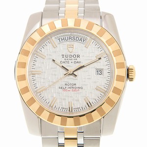 Tudor CLASSIQUE 21013-62113-SVCL Automatic 18kt Gold & Steel Silver