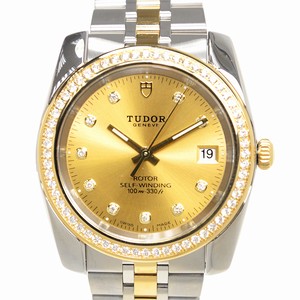Tudor CLASSIQUE 21023-62583-10DI-CH Automatic 18kt Gold & Diamond & Steel Gold