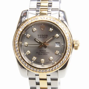 Tudor CLASSIC 22023-62543-10DI-GY Manual Wind 18kt Gold & Diamond & Steel Gray