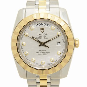 Tudor CLASSIQUE 23013-62113-10DI-WTCL Automatic 18kt Gold & Steel Silvery & White