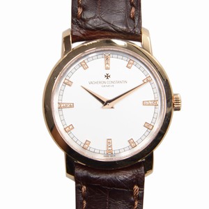 Vacheron Constantin TRADITIONNELLE 25155/000R-9585 Quartz 18kt Rose Gold Silvery & White