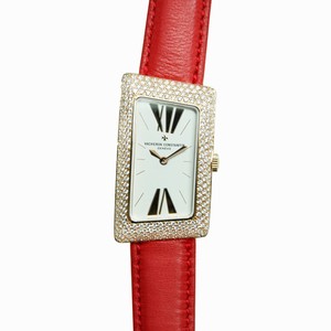 Vacheron Constantin 1972 25515/000R-9254 Quartz 18kt Rose Gold & Diamonds Silvery & White