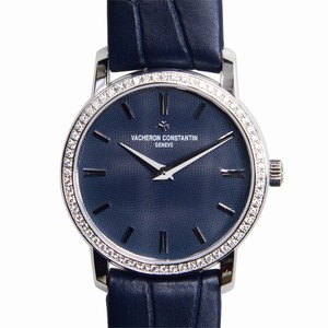 Vacheron Constantin TRADITIONNELLE 25558/000G-9758 Quartz 18kt White Gold & Diamond Dark Blue 