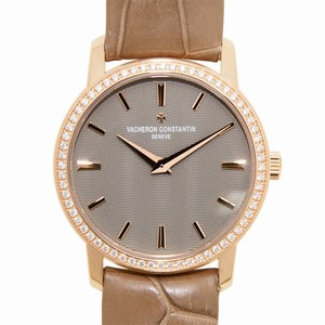 Vacheron Constantin TRADITIONNELLE 25558/000R-9759 Quartz 18kt Rose Gold & Diamonds Brown 