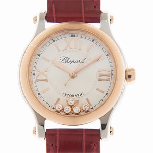 Chopard HAPPY SPORT 278573-6013  Automatic 18kt Rose Gold Silver