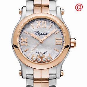 Chopard HAPPY SPORT 278573 6019 Automatic 18kt Rose Gold & Steel Silver