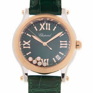 Chopard HAPPY SPORT 278582-6005 Quartz 18kt Rose Magic & Diamond Green