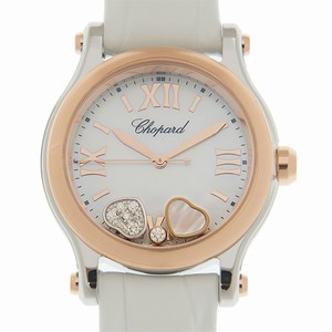 Chopard HAPPY HEARTS 278590-6005 Quartz 18kt Rose Gold & Steel White