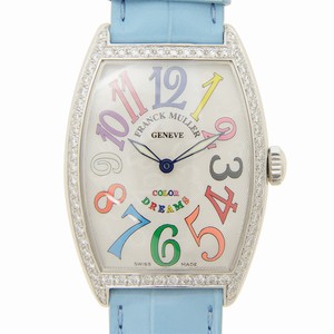 Franck Muller CINTREE CURVEX 2852 QZ COL DRM D 1R (AC) Quartz Stainless Steel & Diamonds Silver