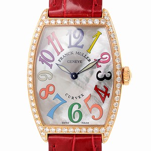 Franck Muller CINTREE CURVEX 2852 QZ COL DRM MOP D 1R (5N) Quartz 18kt Rose Gold & Diamonds White