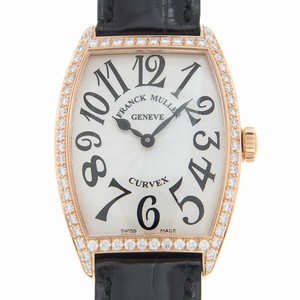 Franck Muller MASTER OF COMPLICATION 2852 QZ D 1R (5N) - BLACK STRAP Quartz 18kt Rose Gold & Diamonds White