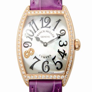 Franck Muller CINTREE CURVEX 2852 QZ MOP D 1R CD8 (5N) Quartz 18kt Rose Gold & Diamonds White