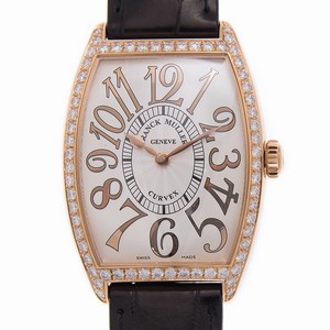 Franck Muller LONG ISLAND 2852 QZ REL D 1R (5N) - BLACK Quartz 18kt Rose Gold & Diamonds Silver