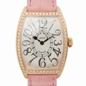 Franck Muller CINTREE CURVEX 2852 QZ REL D 1R (5N) Quartz 18kt Rose Gold & Diamonds Silver
